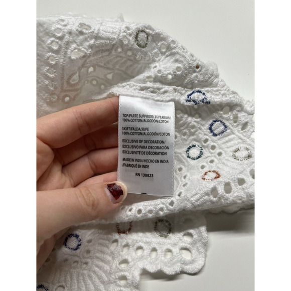 Shyanne White Crochet Tank Top Babydoll - Picture 8 of 12